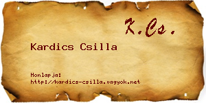 Kardics Csilla névjegykártya